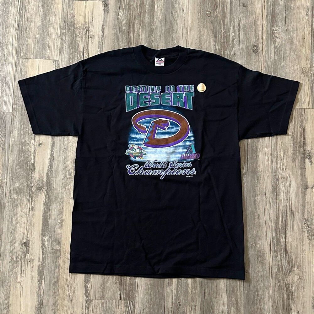 Vintage Arizona Diamondbacks Destiny In The Desert 2001 World Series Tee Size L